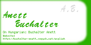 anett buchalter business card